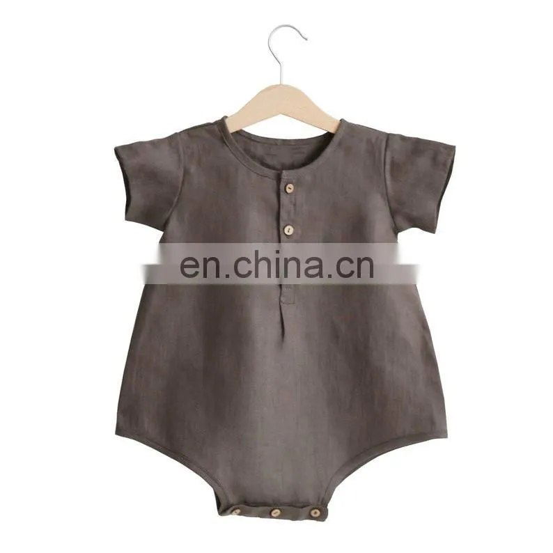 Infants & Toddler Fashion Cotton Clothes Baby Girls Princess Linen Romper