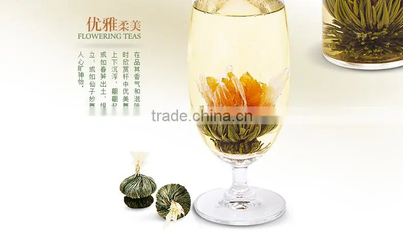 Organic beautiful gift packaging Jasmine flavor 30types blooming tea