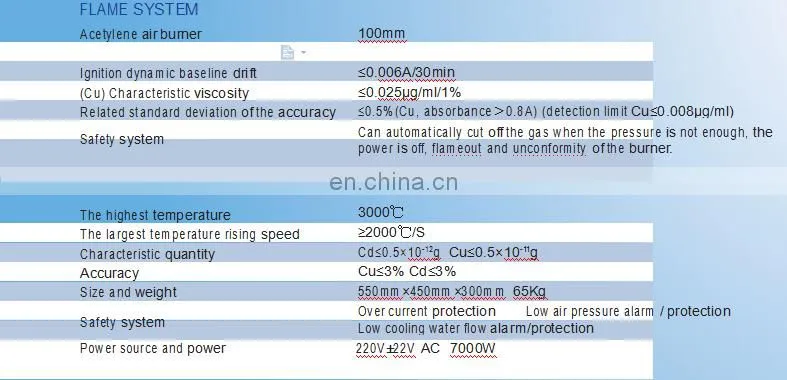 atomic absorption spectrometer price aas spectrophotometer in china