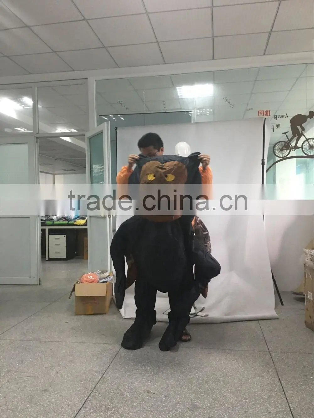 Adult Inflatable Riding Gorilla Illusion Funny Costume Halloween Fancy Dress