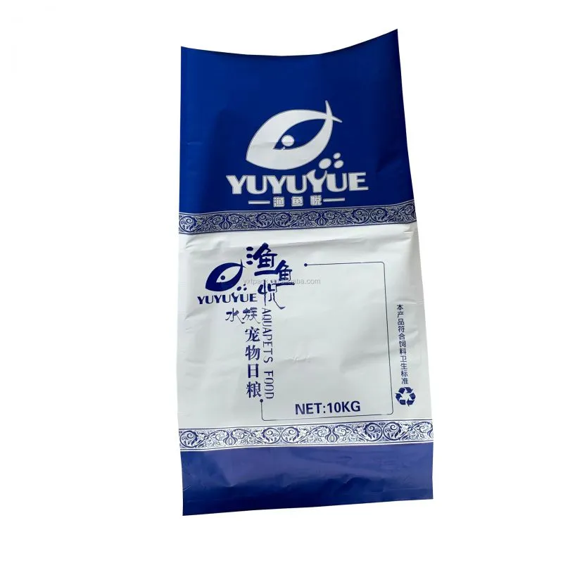 Barley Plastic Organic Laminated Customized Large 5kg Zipper Lock Standing Side Gusset Dry Dog Cats fish Food Bag