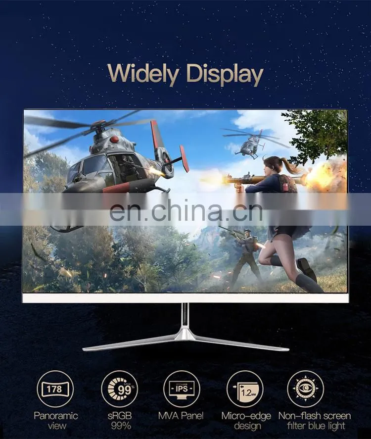 27 Inch Led Monitor Computer FHD Curved Monitor Desktop Gaming Display Full HD 1080P 4K 60HZ 1ms
