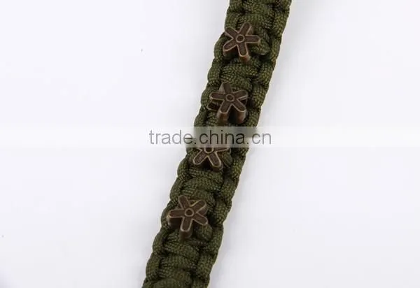 Outdoor paracord survival braided bracelet/hiking paracord survival bracelet wholesale