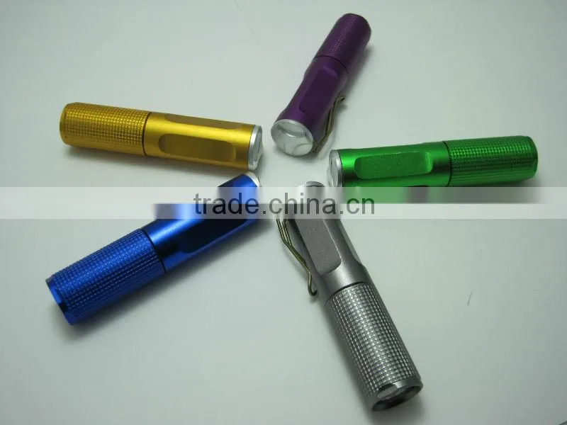 1 led high power aluminum mini flashlight pocket straw hat torchlight