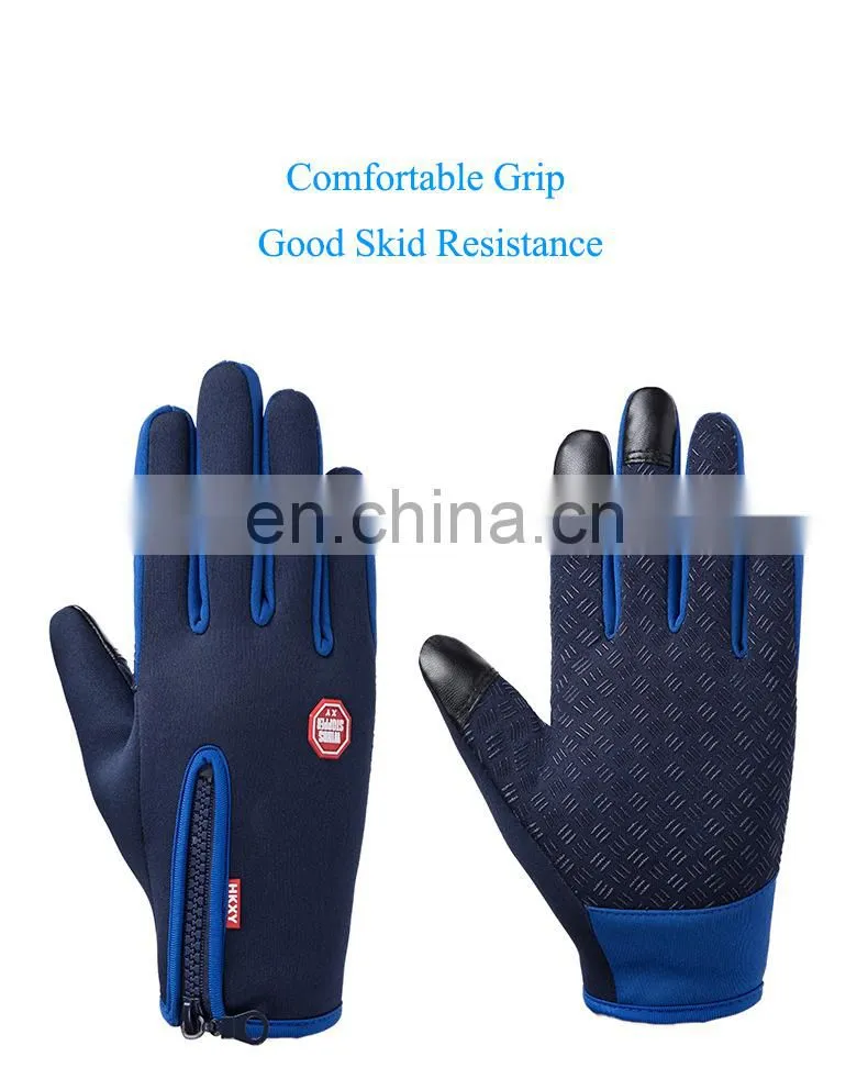 Wholesale Waterproof Gray neoprene fabric with touchscreen fingers outdoor sport diving protective glove