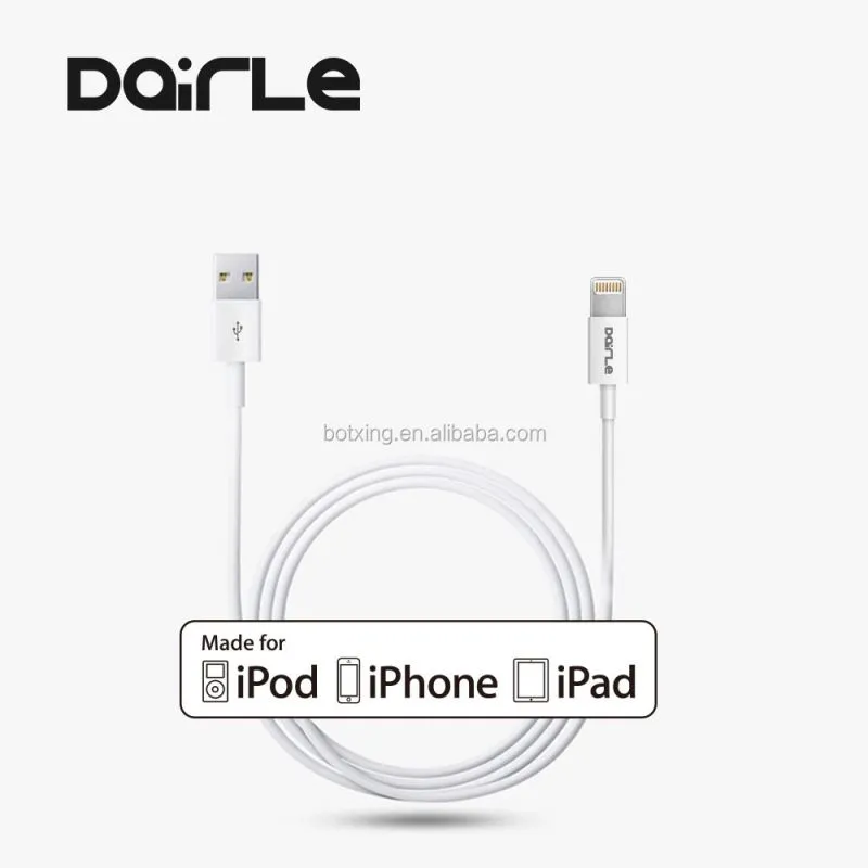 Good quality white MFi power cord portable phone charger for cable iphone certificated MFi original for iphone 5 6 7 8 X