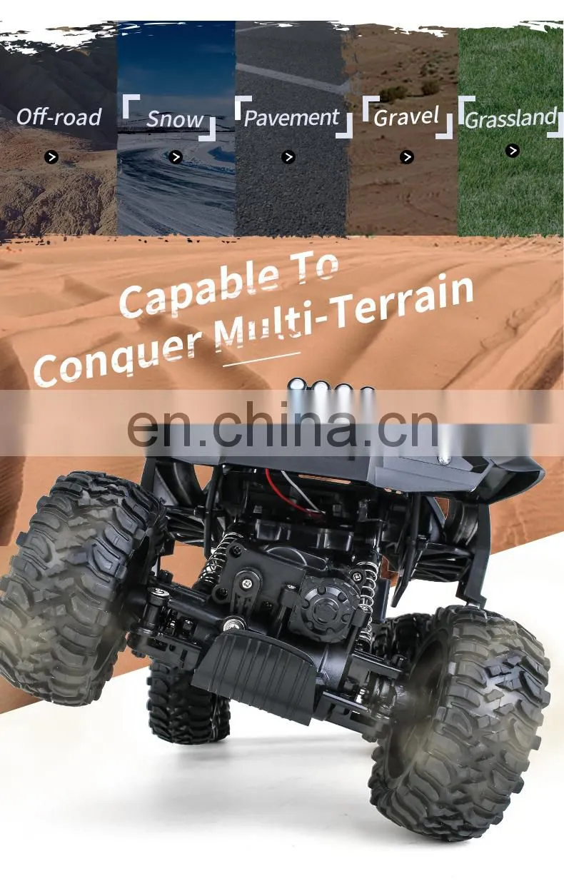 JJRC Q101 Big Rc Car Six-Wheel Drive Climbing Remote Control Cars 1/10 Off-Road Vehicle Children Outdoor Toy Gift