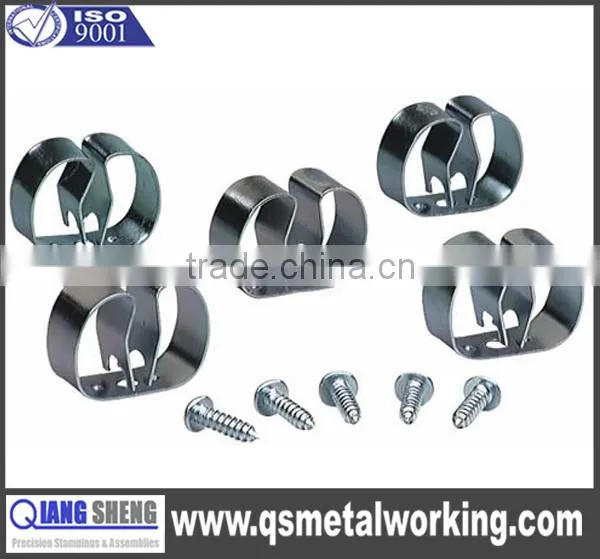 customized OEM aluminum stainless steel brass metal mounting spring clips