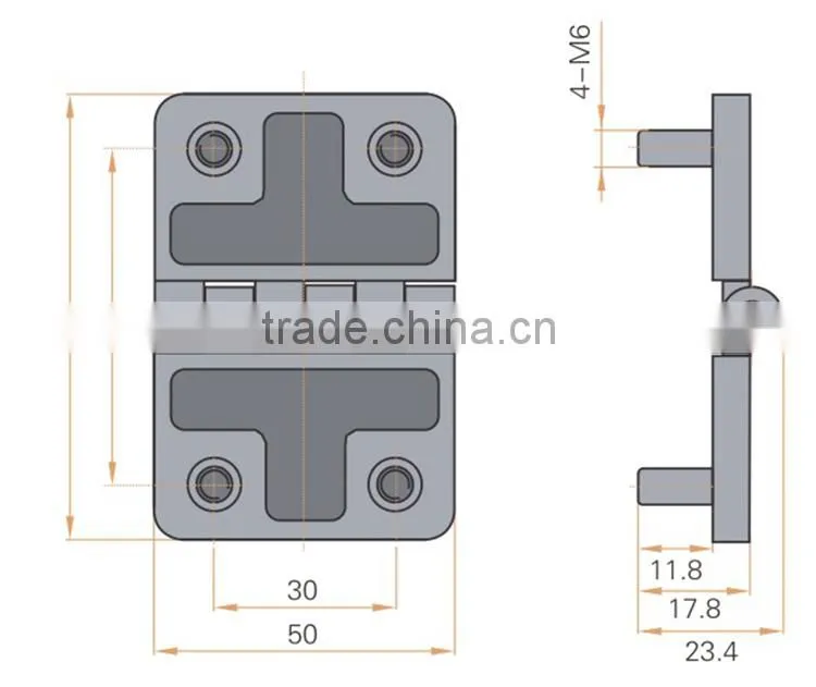 Hinge for cabinet lock equipment of industry electric cubicle use