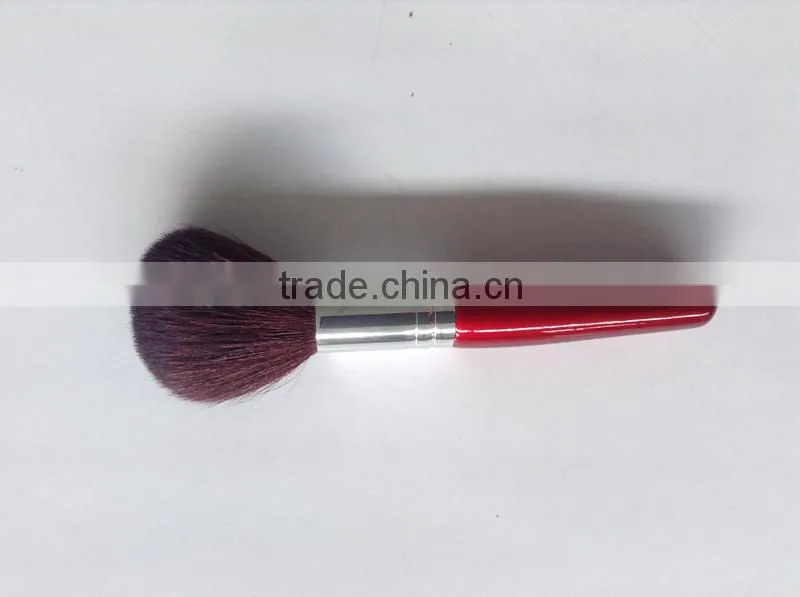 Red handle 6pcs goat hair makeup brush kits for beauty