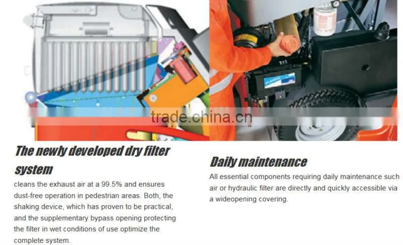 compact street washing sweeper
