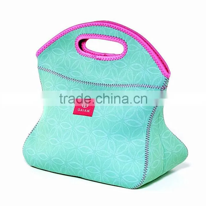 High quantity colorful neoprene lunch tote bag for adult