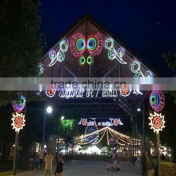 Outdoor Waterproof LED Christmas Light Street Decoration LED Arch Motif Lights