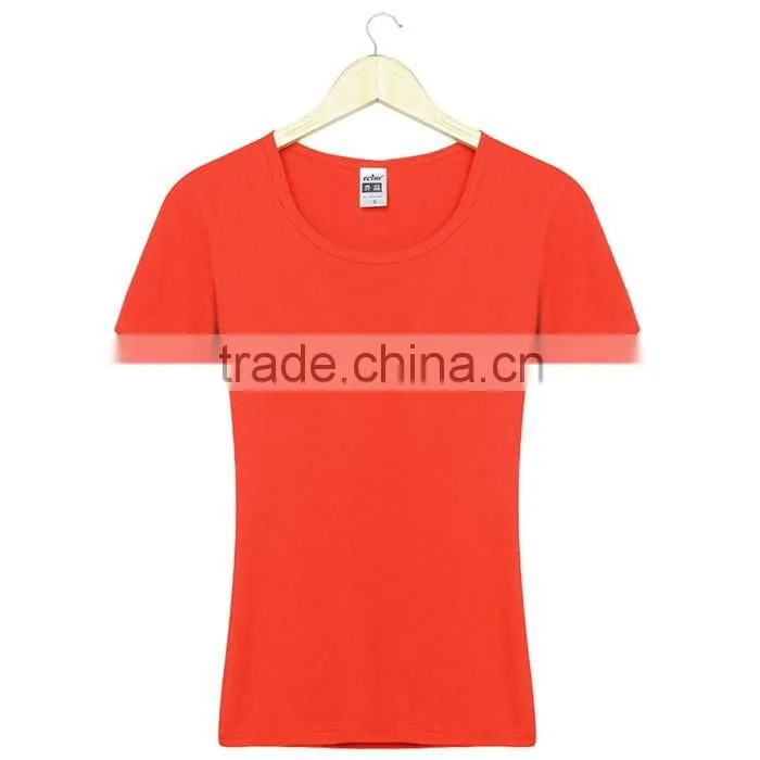 new style custom t shirt, Soft fabric round neck woman shirt