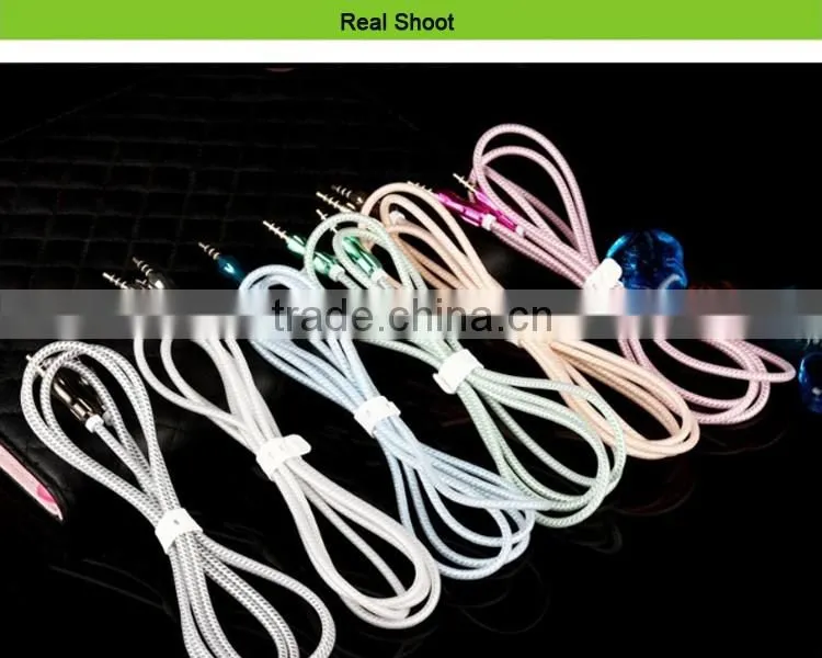 2016 best selling products Factory direct 3.5mm stereo male to male audio aux cable free samples