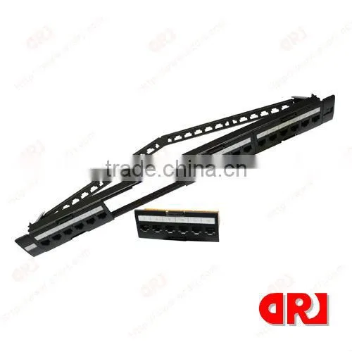 Cat6A UTP RJ45 45degree 24 ports patch panel