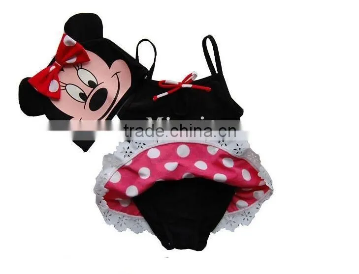 2015 fashion kids swimsuit lovely Mickey and Minnie designs for girls and boys. kids swimwear,chidlren swimsuit
