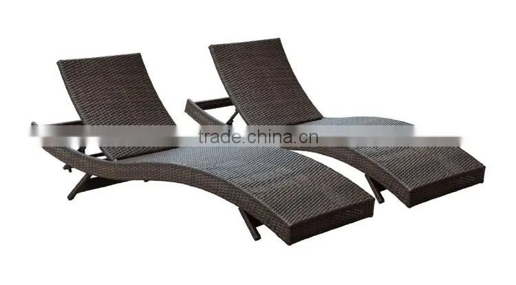 Rattan Outdoor Deck Chair Beach Wicker Lounge Chair Rattan Deck Chair