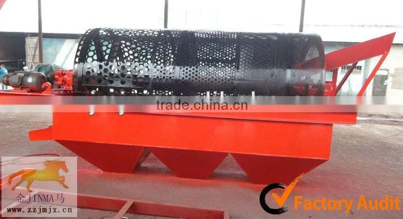 Gold Wahing Trommel Screen With Sluice Box