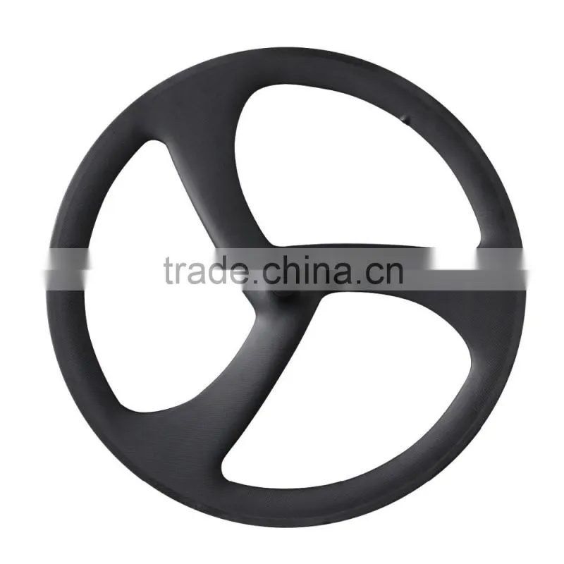 2016 700C front 3 spokes clincher 3s wheels rear carbon Clincher Disc wheelset DC-01 3K matt fit for TT bike