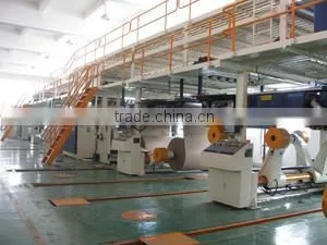 Steam heating corrugated cardboard productin line