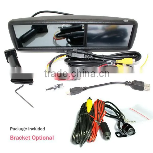 rearview mirror car monitor gps with DVR, FM transmission