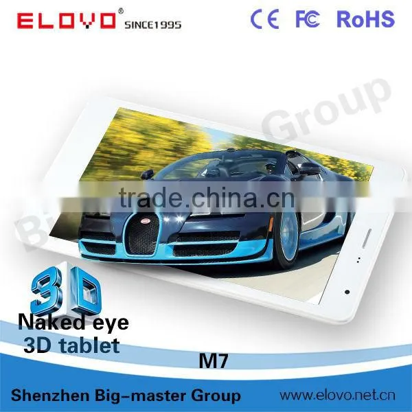 7" Android 4.4 Glasses-free 3D Octa core 4G Lte Tablet