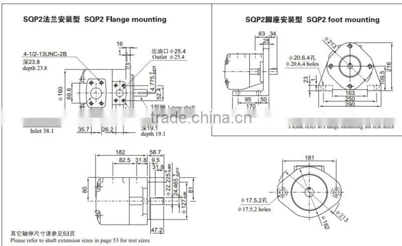 high pressure variable piston pump,(PV2R ,50T ), & SQP vane pumps,hydraulic pump and motor price