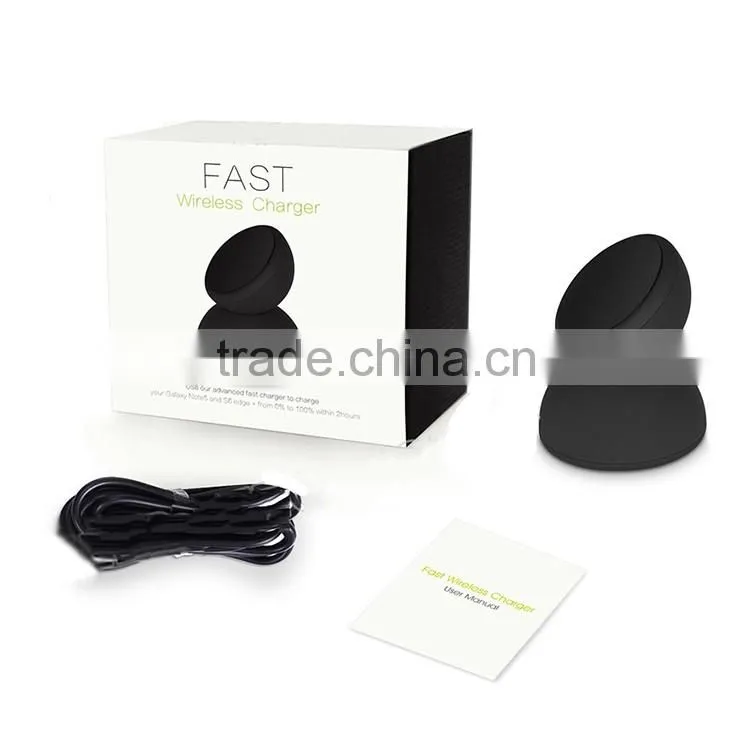 2016 New arrived QI charger fast wireless charger for Samsung Note5 S6 Edge S7