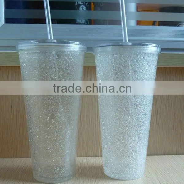BPA free 600ml/20oz ice tumbler with straw