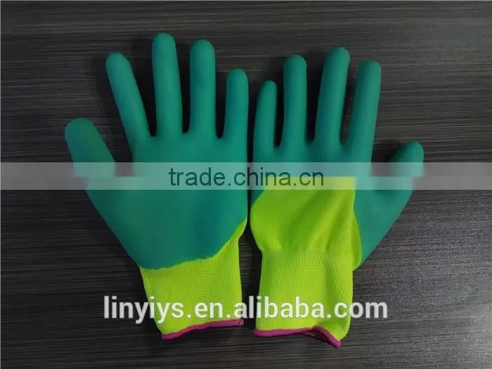 13 gauge anti slip foam latex coated work glove