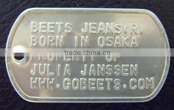 Metal Aluminum Dog Tag