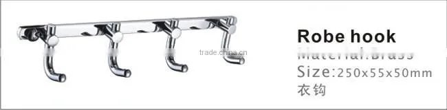 Bathroom accessories/kitchen furniture Decorative Chrome wall Robe Hook 4 hooks