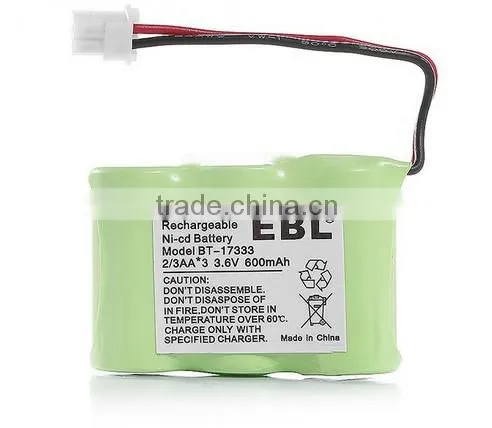 best price BT-17333 3.6V NI-MH 600MAH rechargeable battery for cordless phone