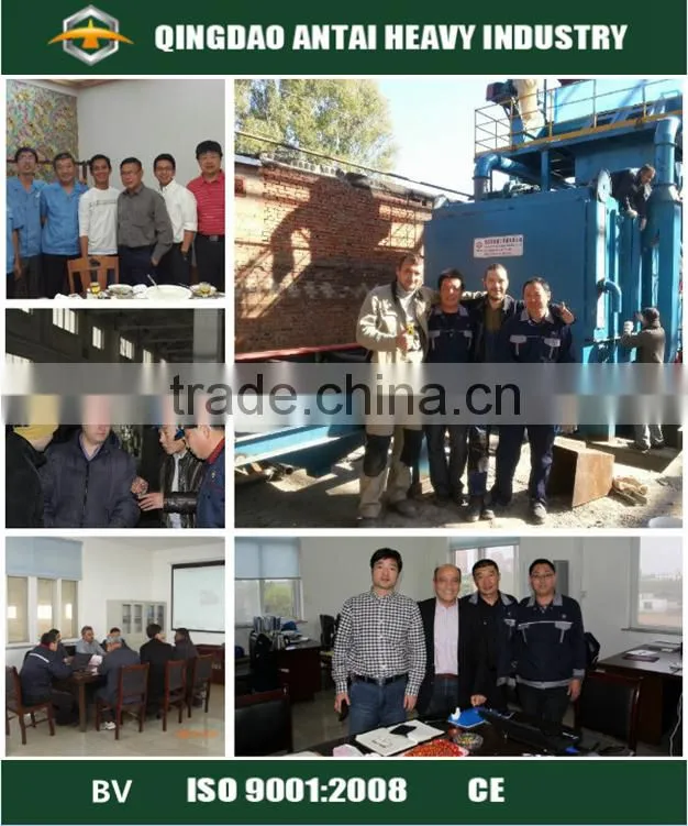 Continuous hook shot blasting machine