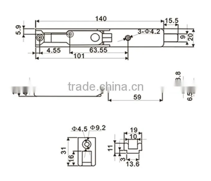 Door Accessories,Sliding Door Bolt Lock
