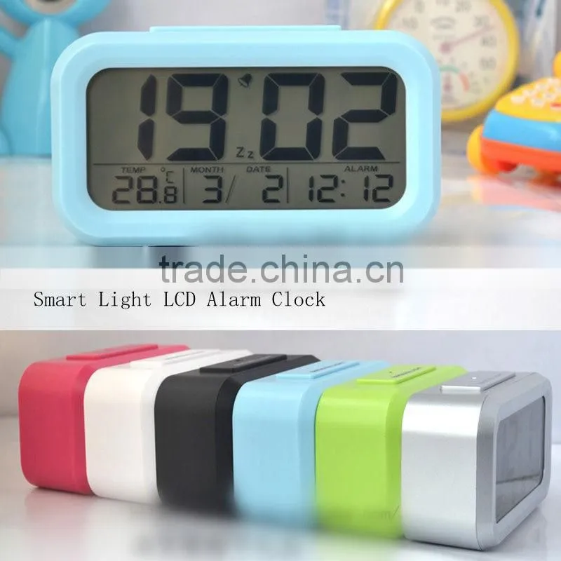 intelligent clock, LCD clock, digital smart back light clock