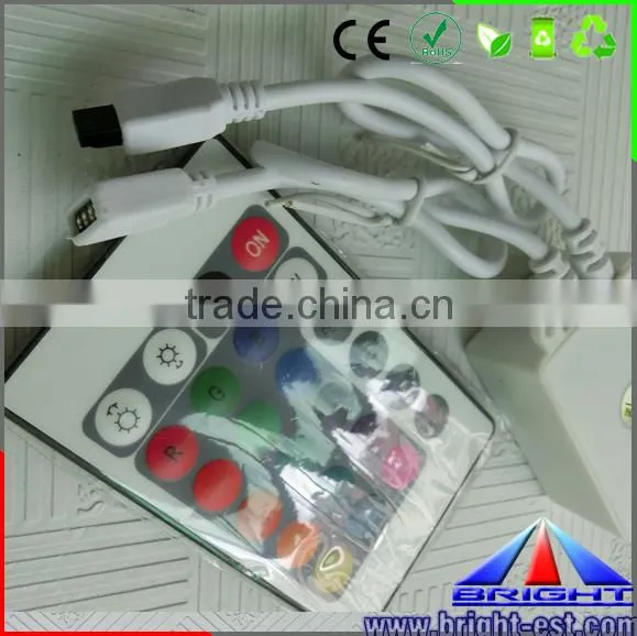 DC12V/D5V/DC24V 24 Key IR Remote Control,RGB LED Strip Controller