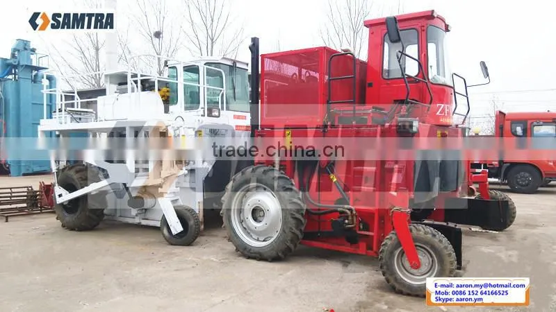 Self-propelled Compost Turner, Hydraulic Driven Roller and Walking Wheels Composter