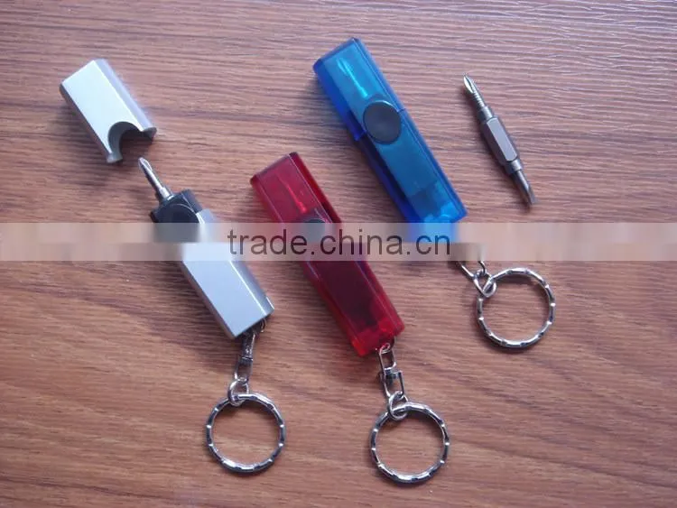 promotion useful keychain mini pocket tool kit with LED light