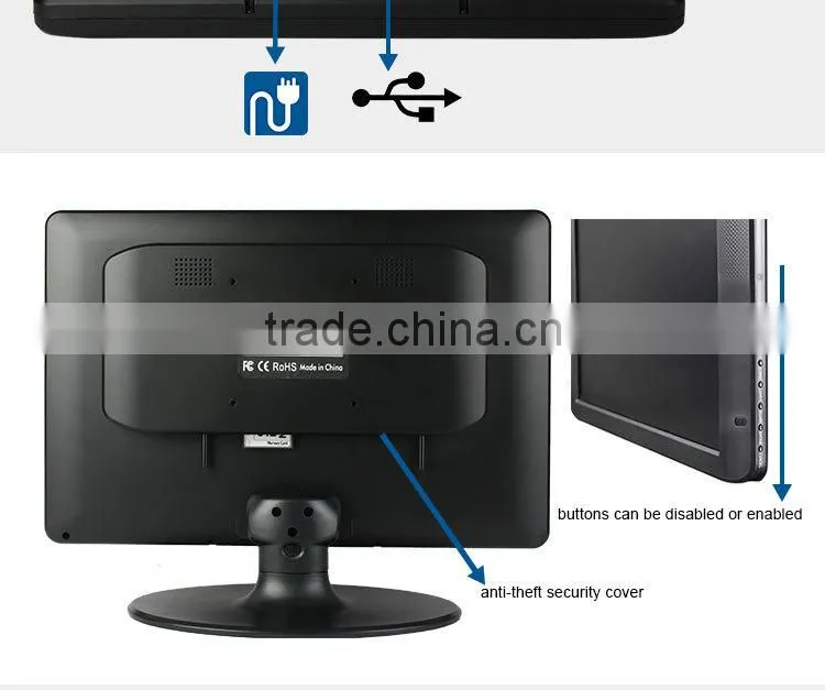 FlintStone 15 inch advertising display with CF card, digital ad player screen, industrial ad player for promotion