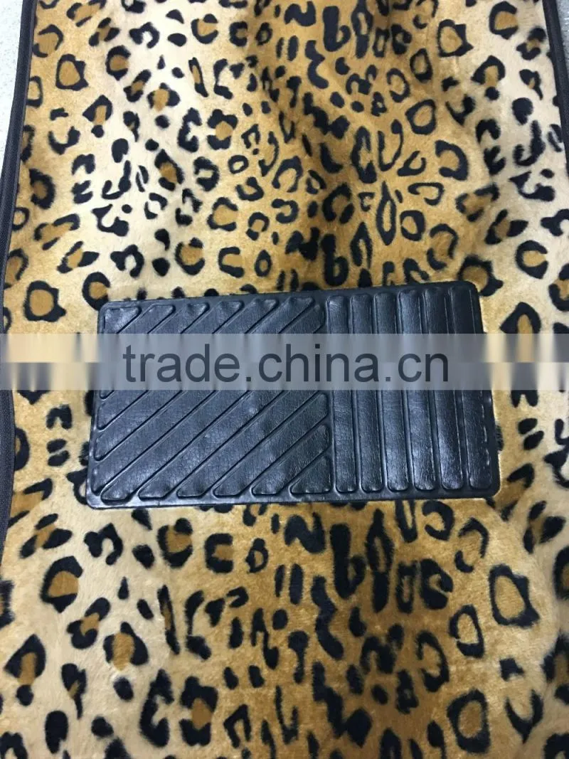 Leopard decorative carpet car mats with PVC sticker pad