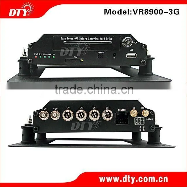 4 channels h.264 mobile dvr with GPS,3G and CMS software