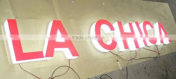 Mini word Crystal LED signage small letter door sign fashionable 3D Full Lightingfor indoor