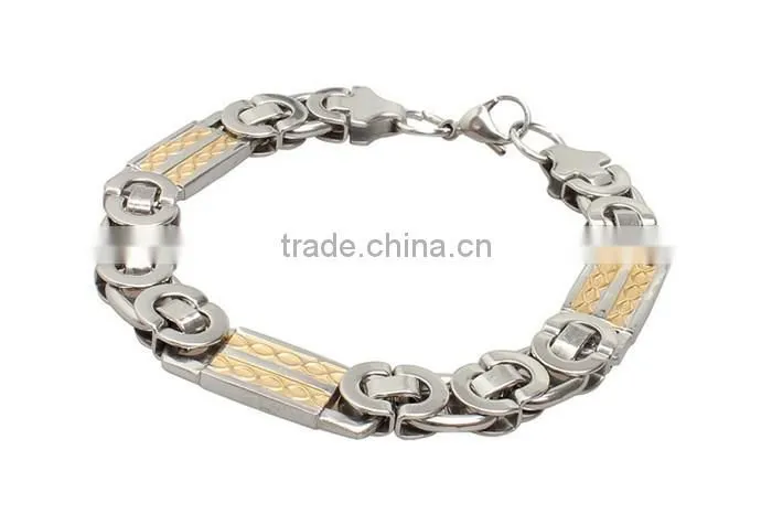 Factory latest design punk style permanent men bracelet stainless steel jewelry