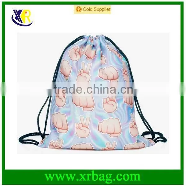 Women Mochila Man Gym bags Travel Backpack 3D Leopard Printing Drawstring Bag Cotton