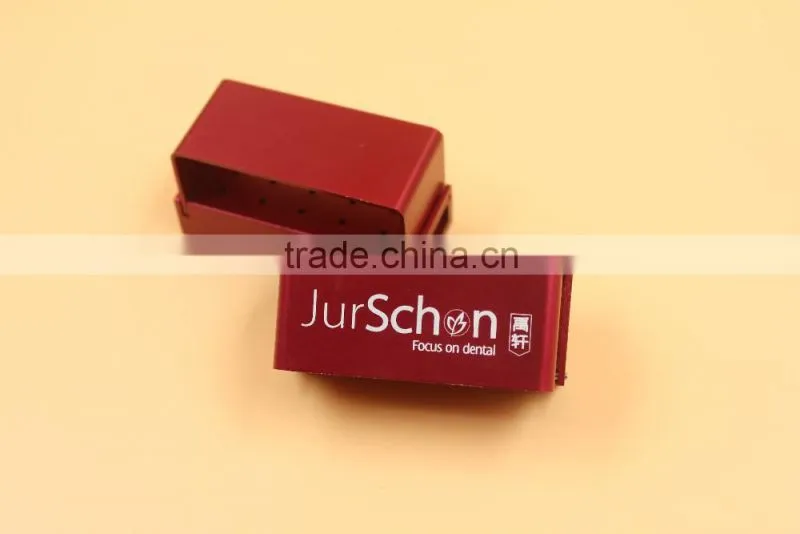 Hot Sale 15 holes Aluminium Dental Bur Holder(red)