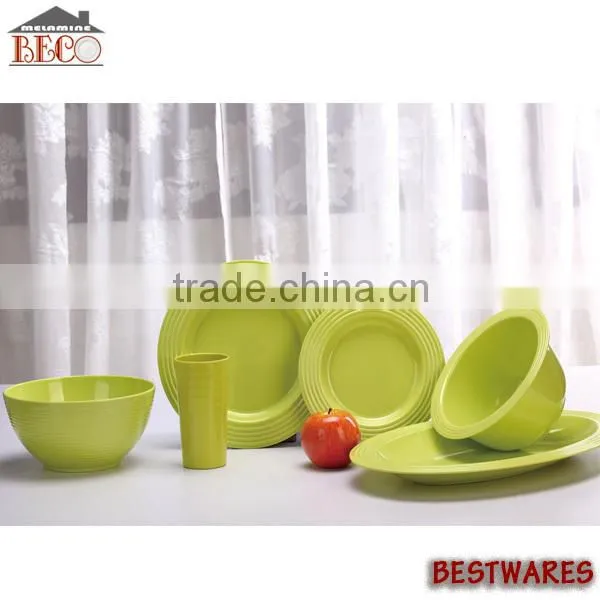 Melamine dinnerware set,solid color tableware set,plasric dinner set