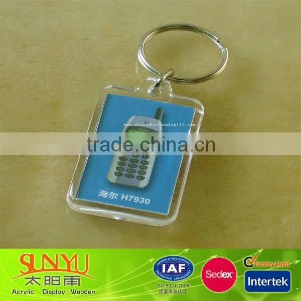 Popular acrylic picture frame keychain