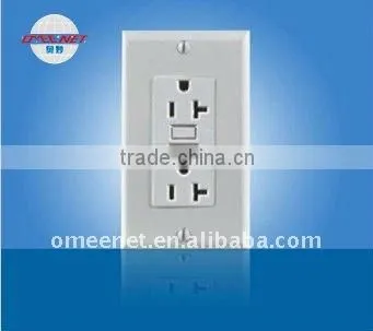 UL certificate 20A 125V 60Hz GFCI Receptacle Wall Socket
